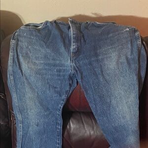 Rustler Men's Relaxed Fit Blue Jeans